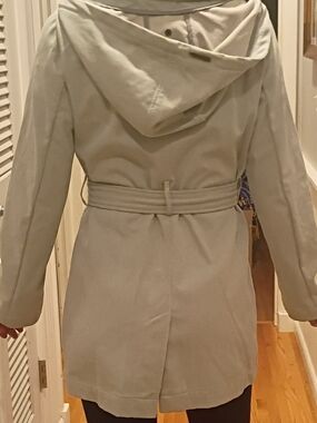 Mia Melon Ava Modern Light Weight Rain Shell Jacket (Egg Shell Blue Color)